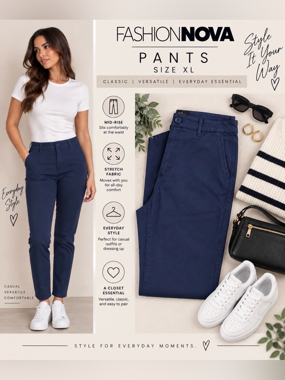 Fashion Nova Navy Pull-On Jeggings